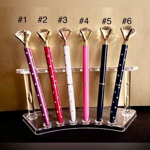 Buyers Choice Diamond Tip Pens w/Black Ink, Free Velvet Drawstring Pen Pouch